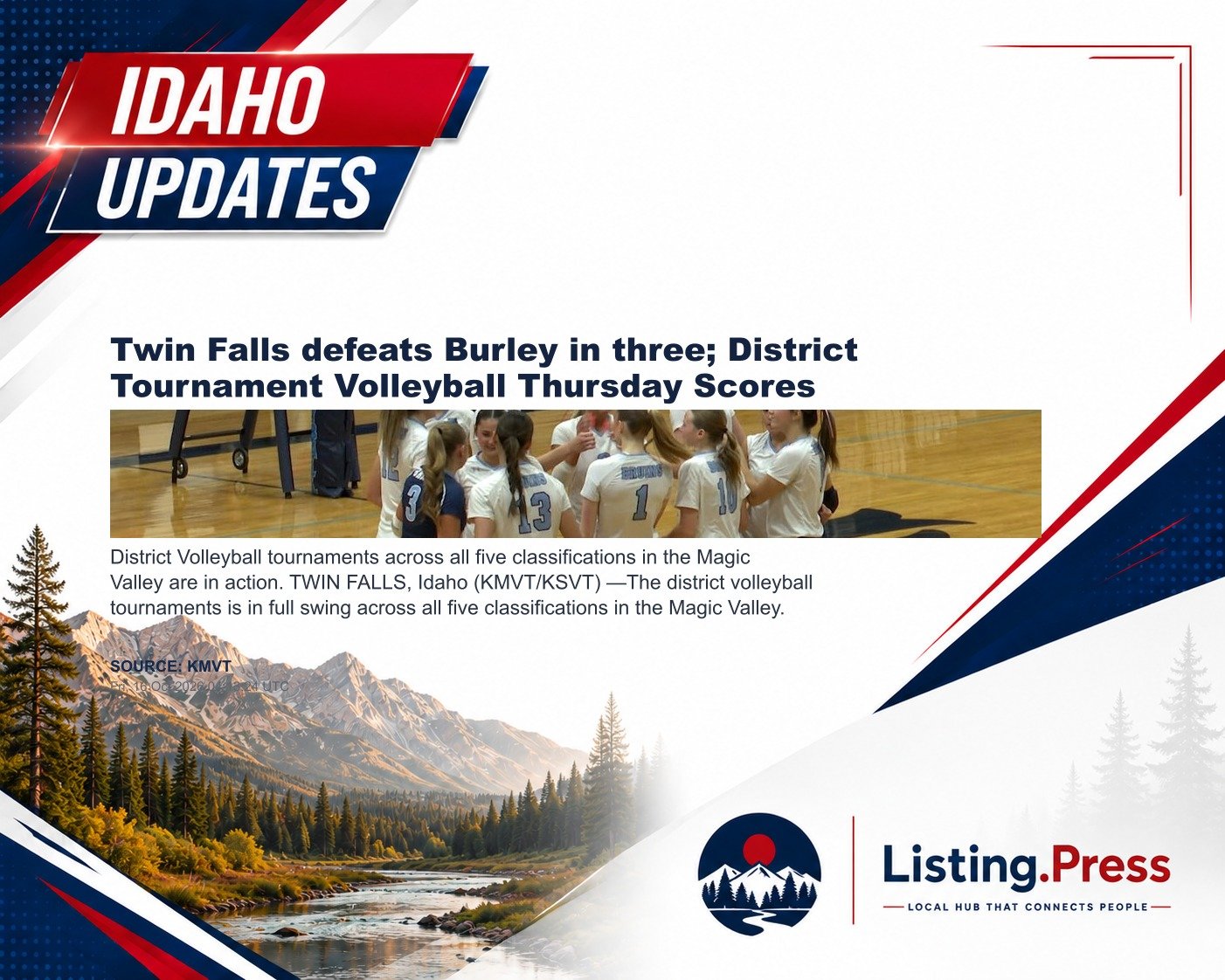 Twin Falls defeats Burley in three; District Tournament Volleyball Thursday Scores
