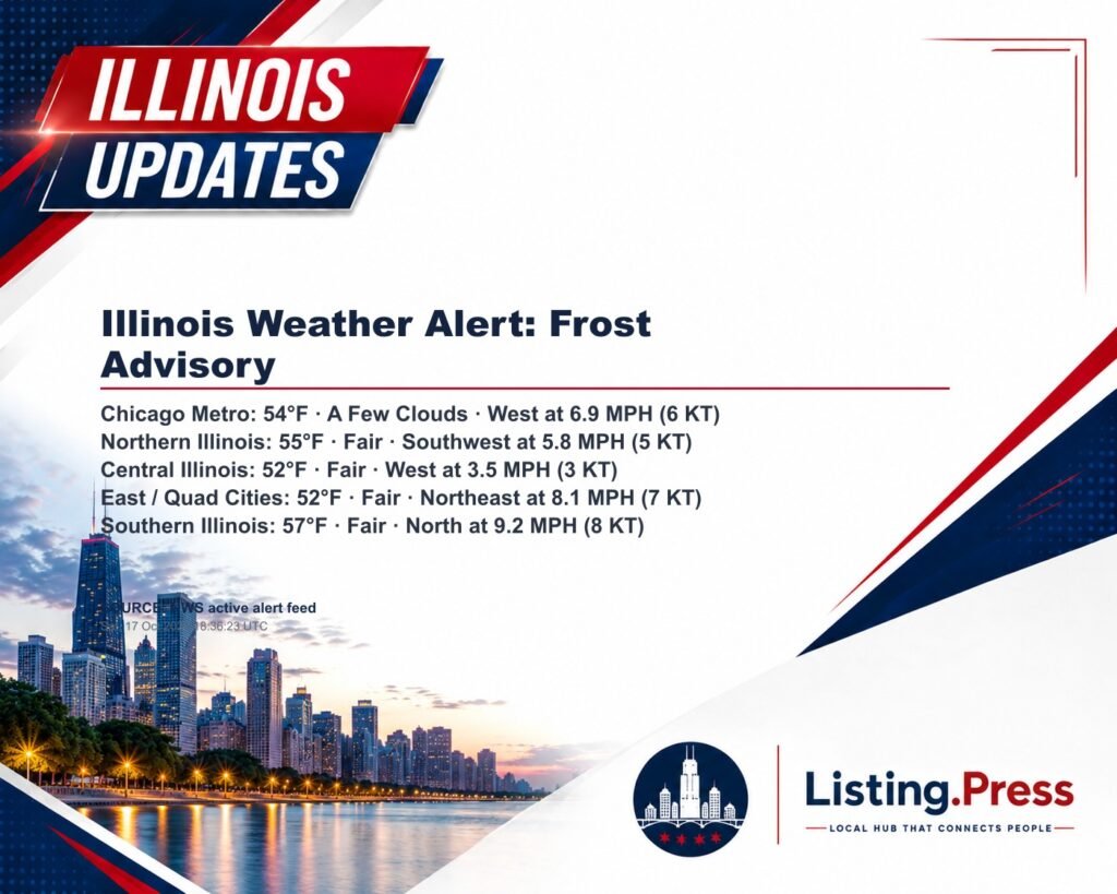 Illinois Weather Alert: Frost Advisory