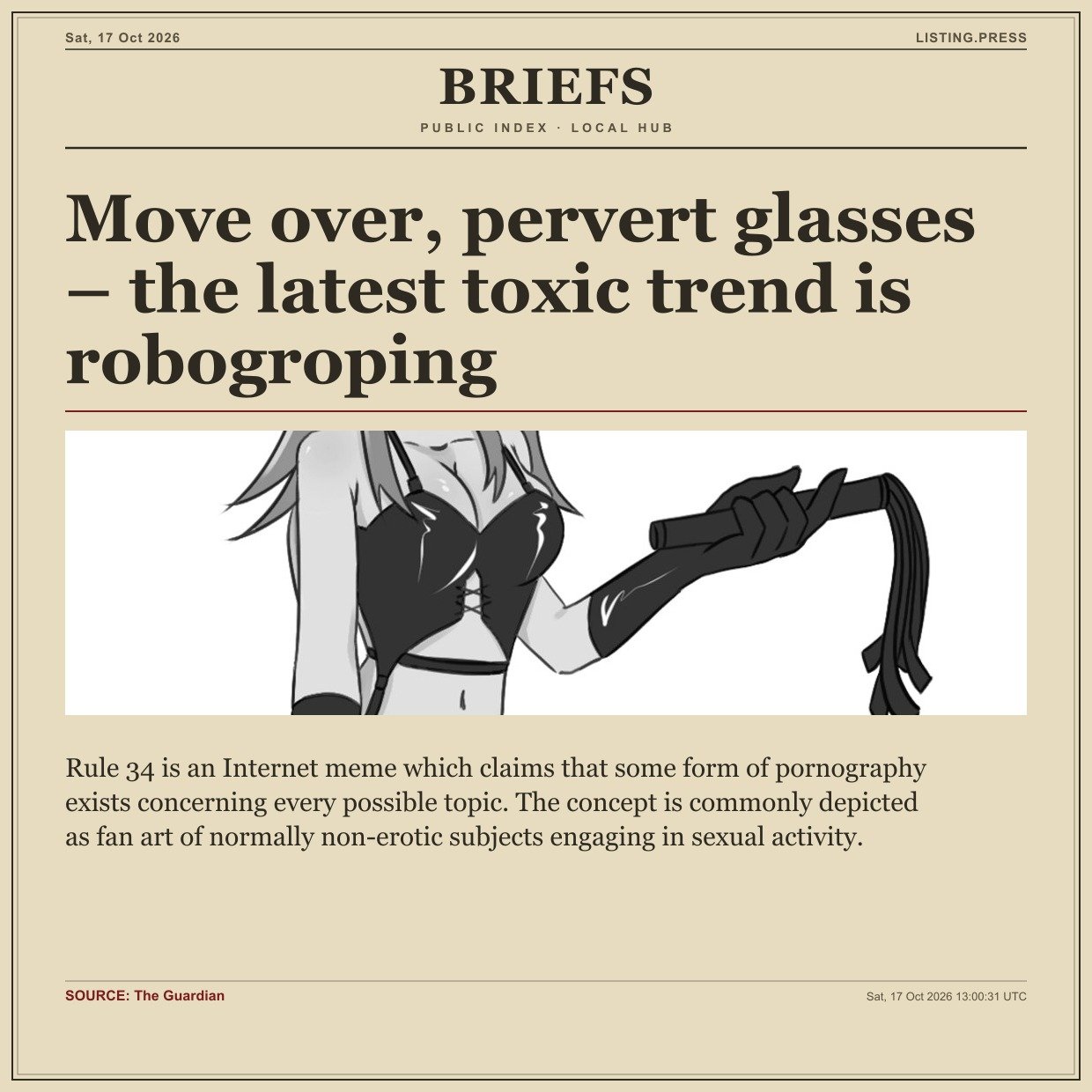 Move over, pervert glasses – the latest toxic trend is robogroping