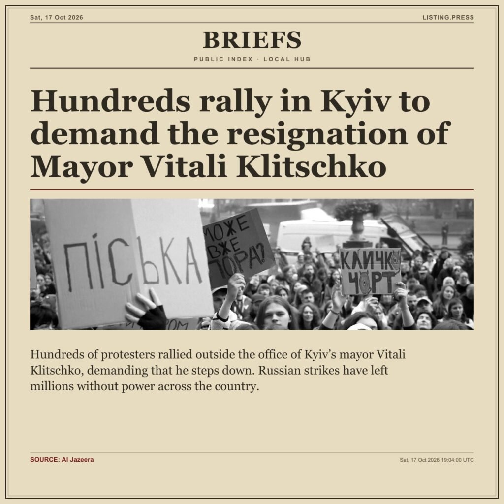 Hundreds rally in Kyiv to demand the resignation of Mayor Vitali Klitschko
