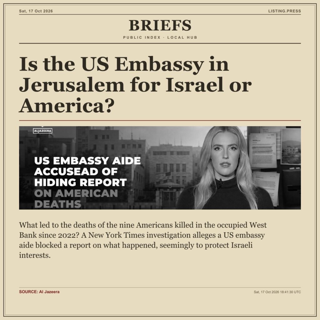 Is the US Embassy in Jerusalem for Israel or America?
