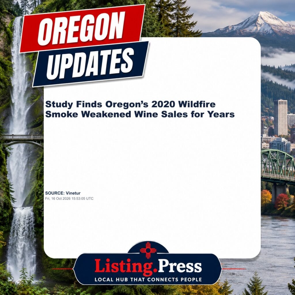 Study Finds Oregon’s 2020 Wildfire Smoke Weakened Wine Sales for Years