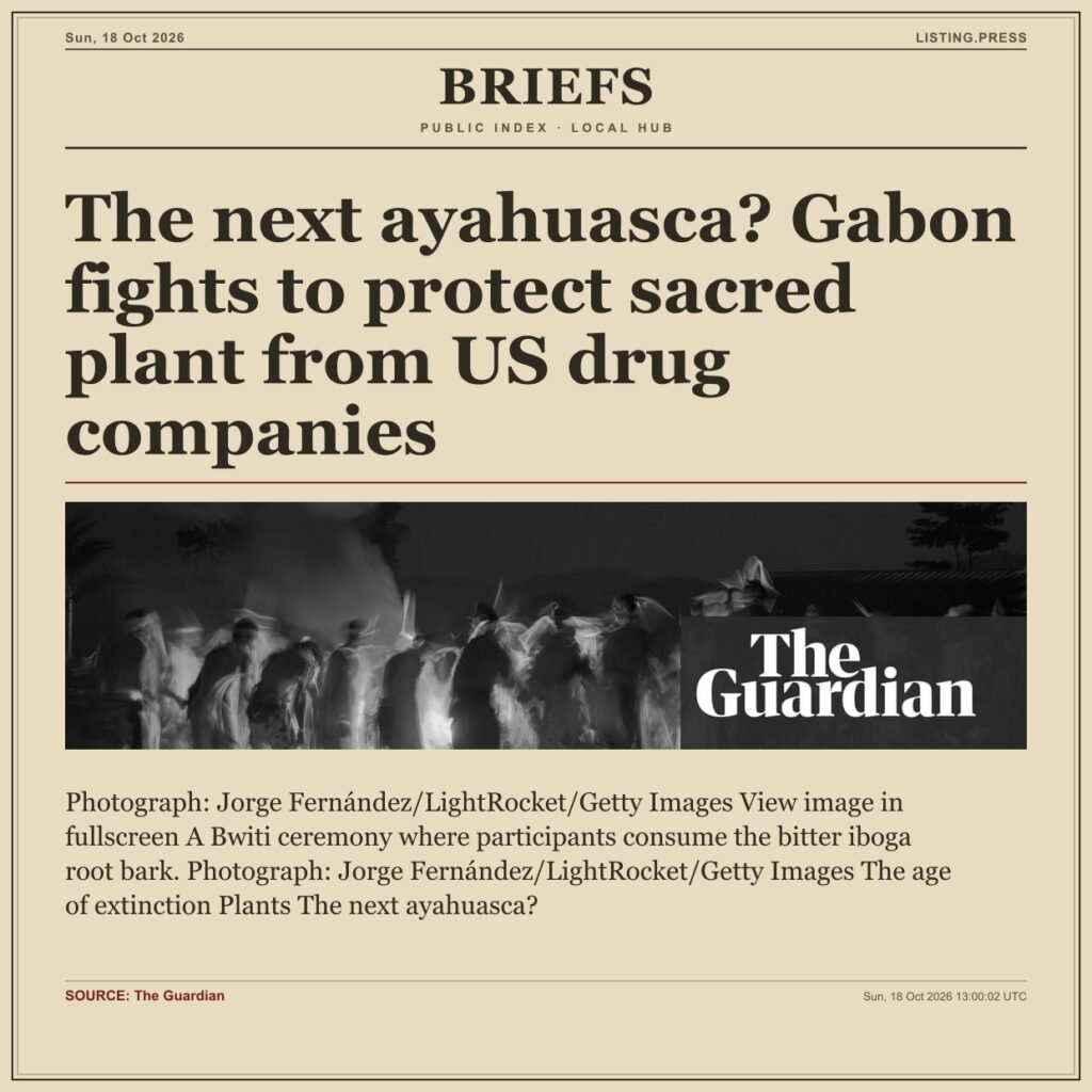The next ayahuasca? Gabon fights to protect sacred plant from US drug companies