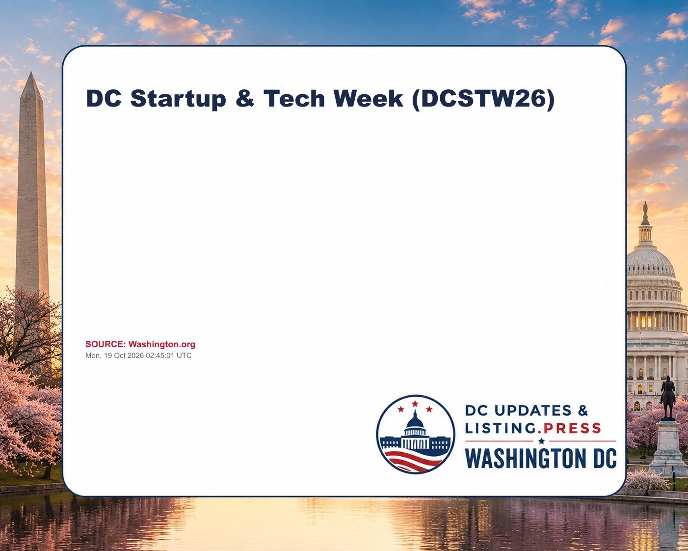 DC Startup & Tech Week (DCSTW26)