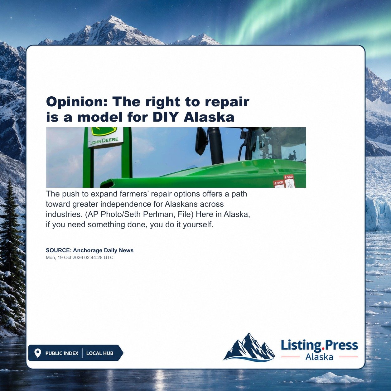 Opinion: The right to repair is a model for DIY Alaska