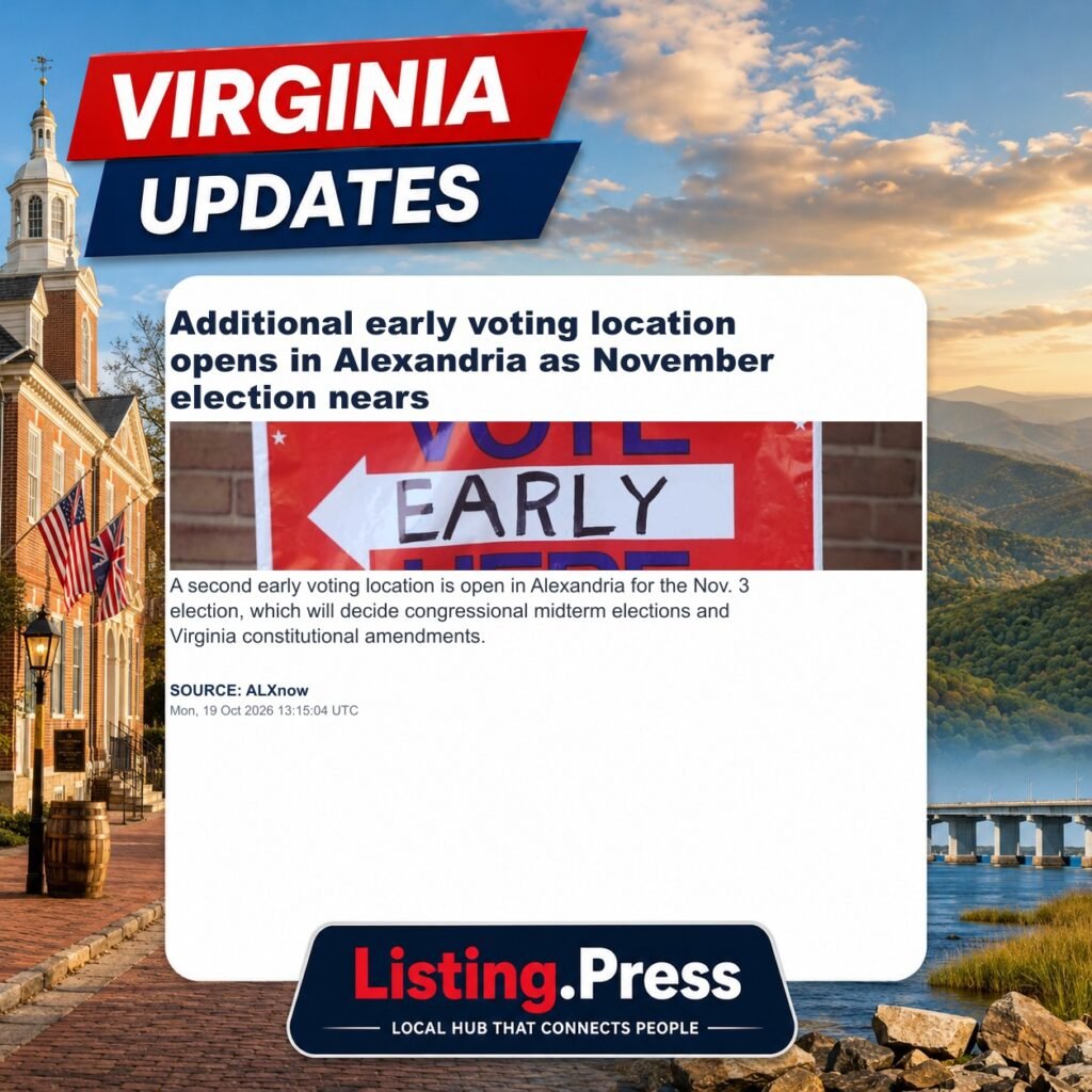 Additional early voting location opens in Alexandria as November election nears