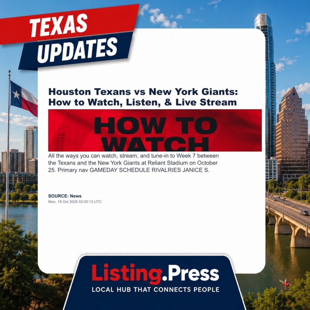 Houston Texans vs New York Giants: How to Watch, Listen, & Live Stream