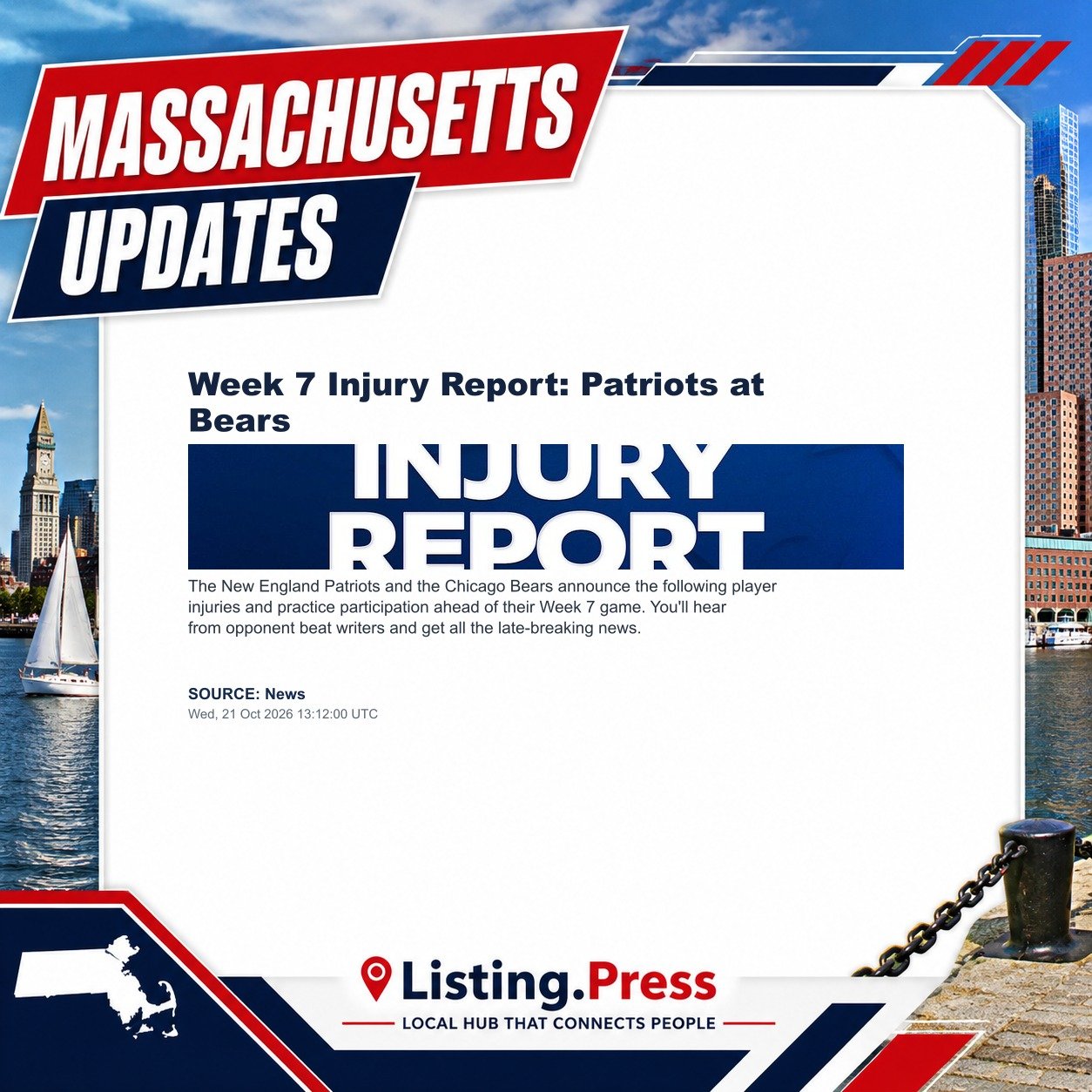 Week 7 Injury Report: Patriots at Bears