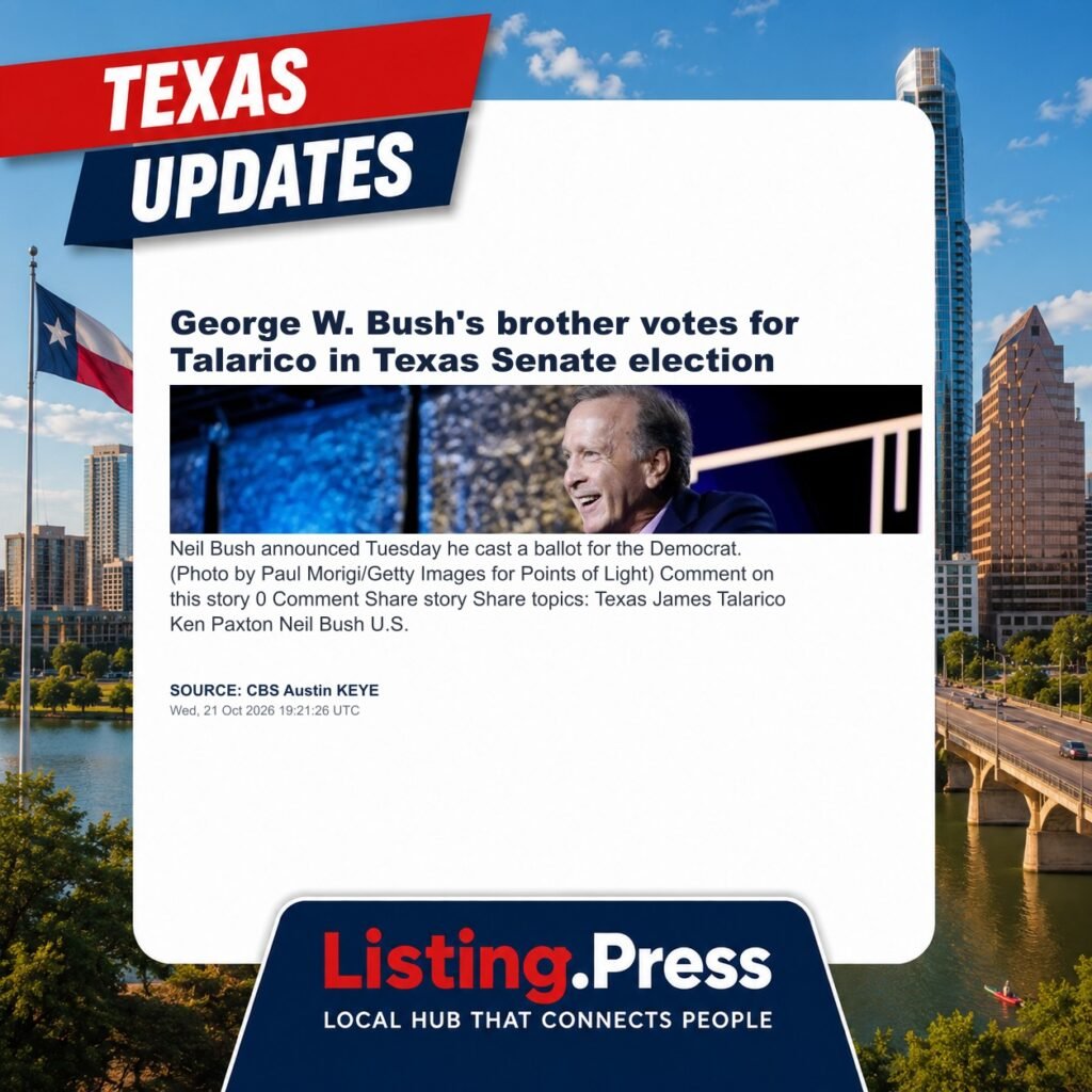 George W. Bush’s brother votes for Talarico in Texas Senate election