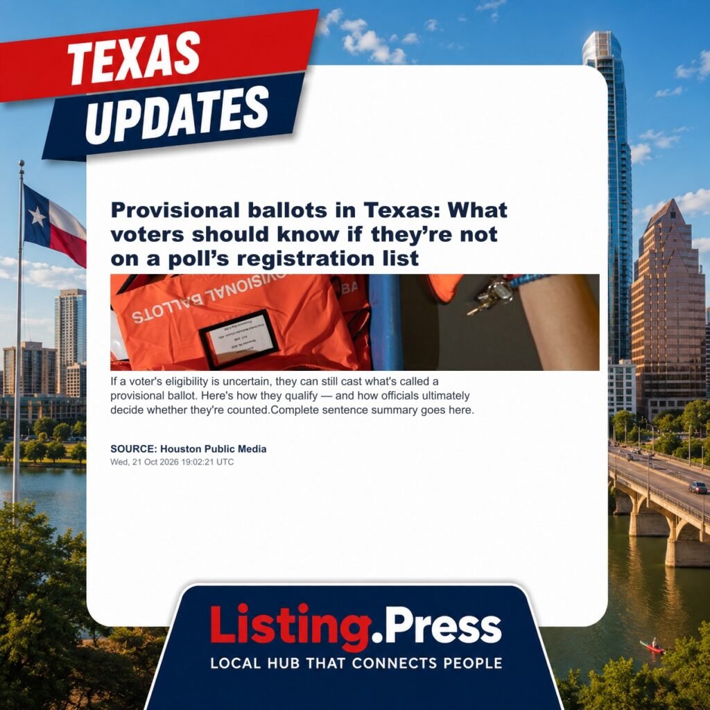 Provisional ballots in Texas: What voters should know if they’re not on a poll’s registration list