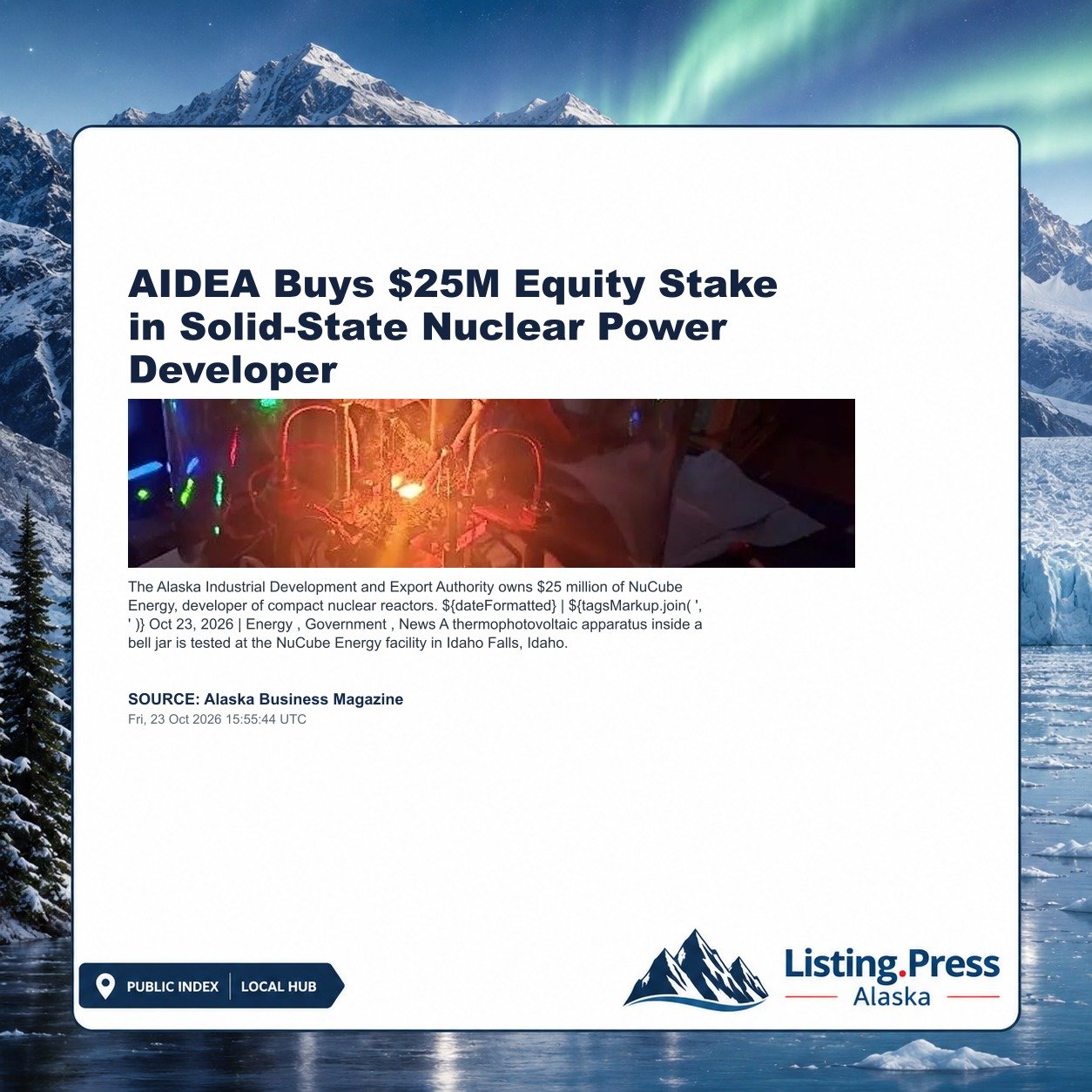 AIDEA Buys $25M Equity Stake in Solid-State Nuclear Power Developer