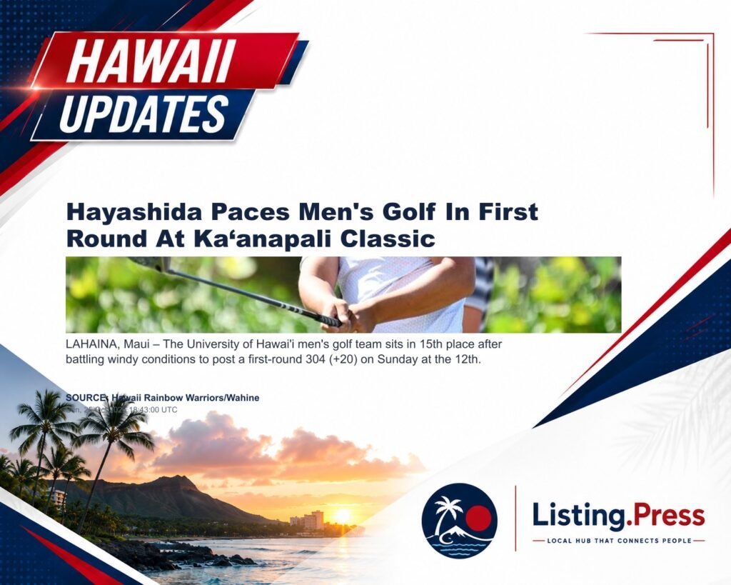 Hayashida Paces Men’s Golf In First Round At Ka‘anapali Classic