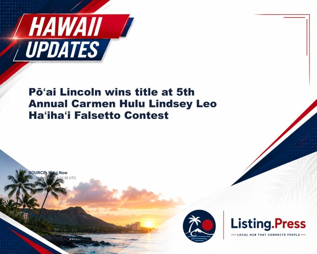 Pōʻai Lincoln wins title at 5th Annual Carmen Hulu Lindsey Leo Haʻihaʻi Falsetto Contest