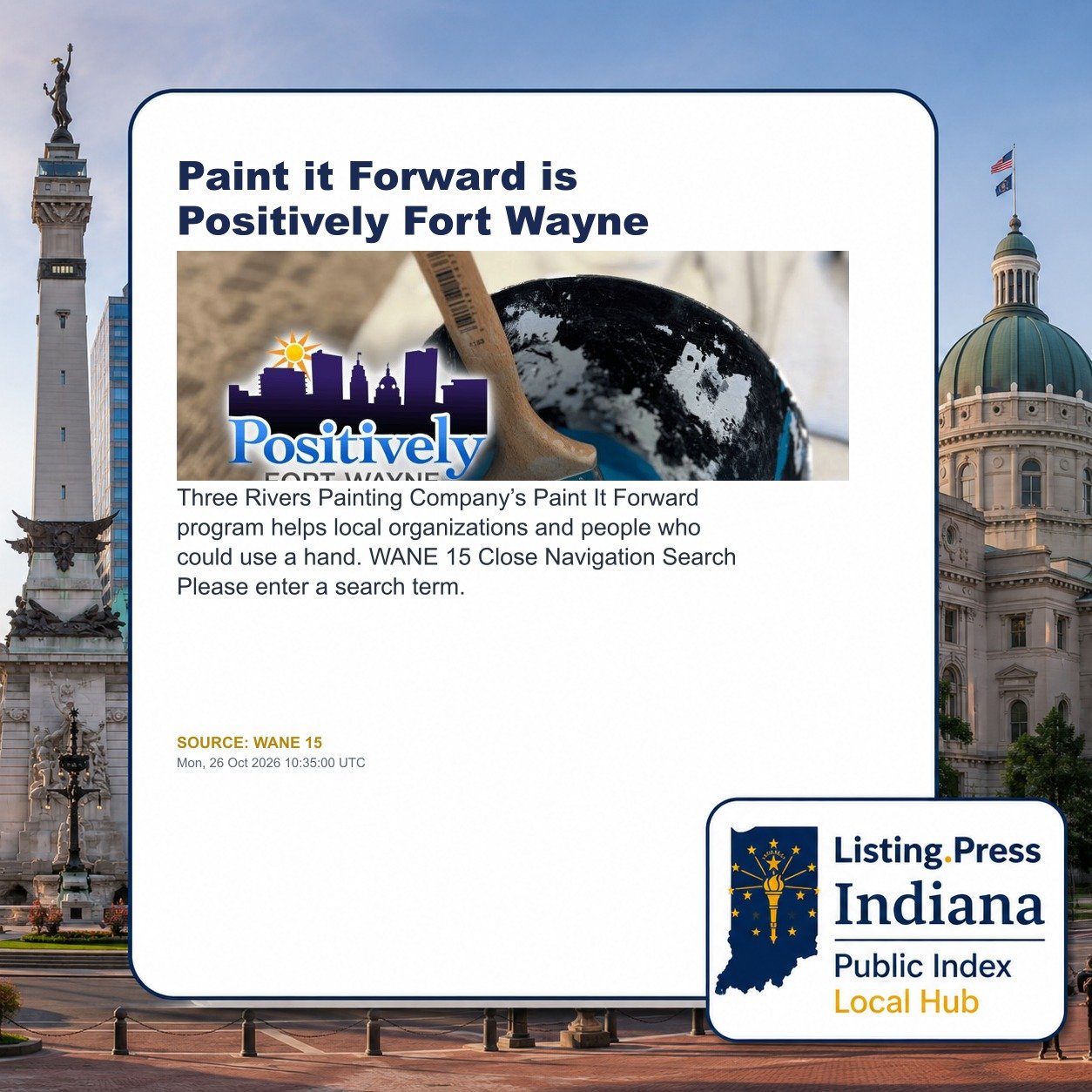 Paint it Forward is Positively Fort Wayne