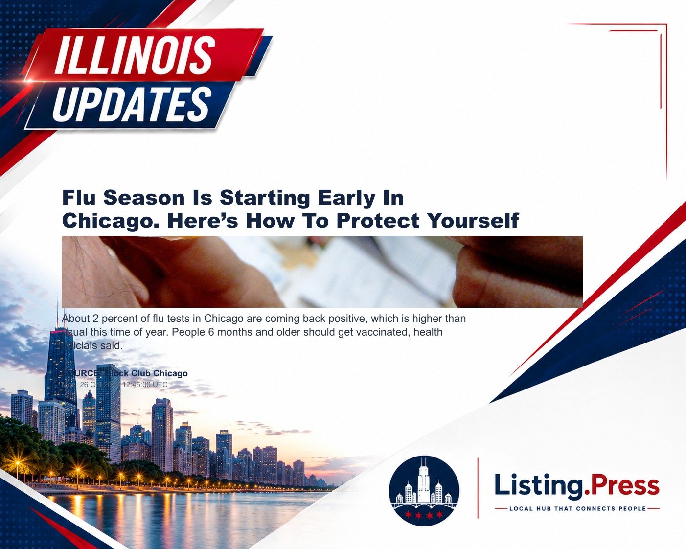 Flu Season Is Starting Early In Chicago. Here’s How To Protect Yourself