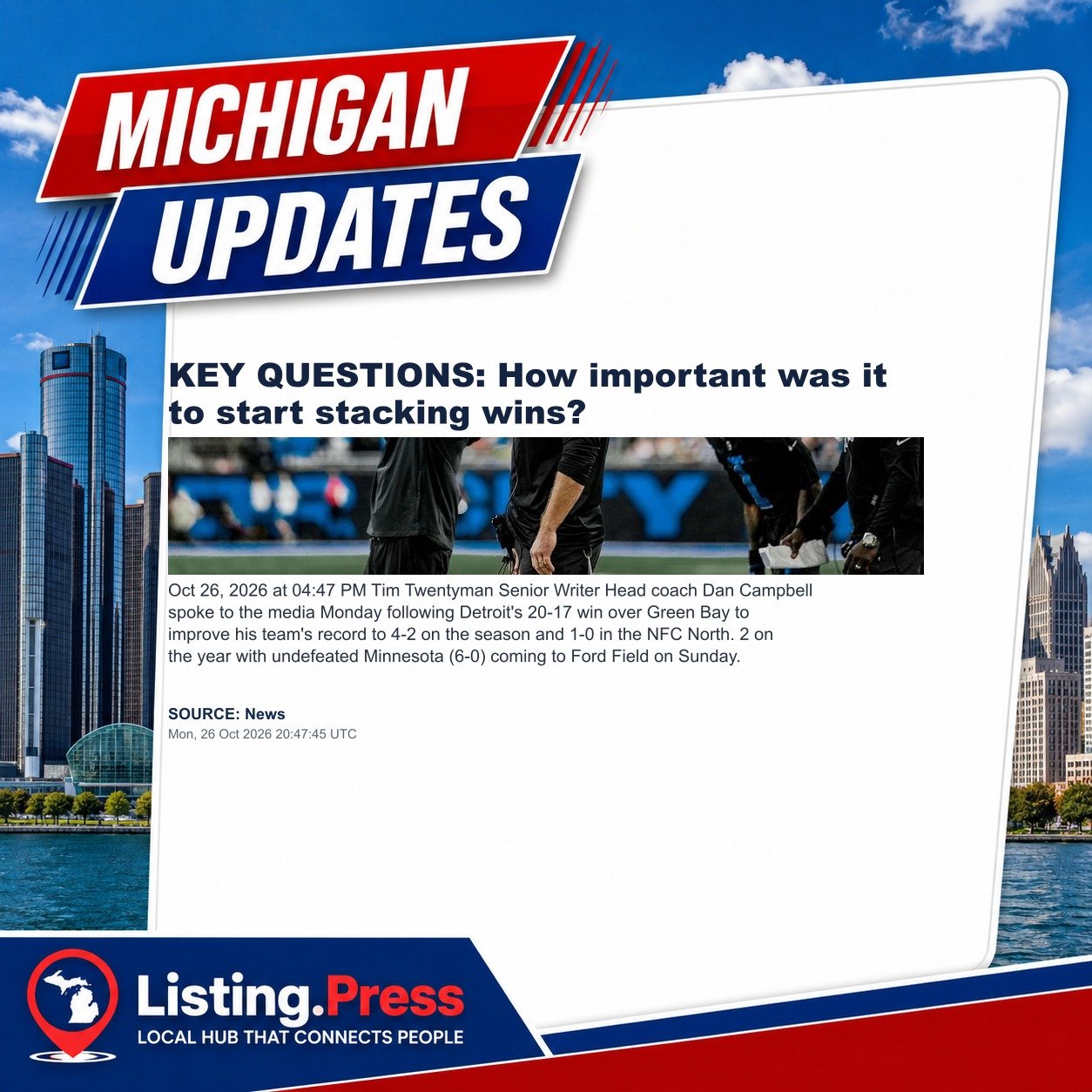 KEY QUESTIONS: How important was it to start stacking wins?