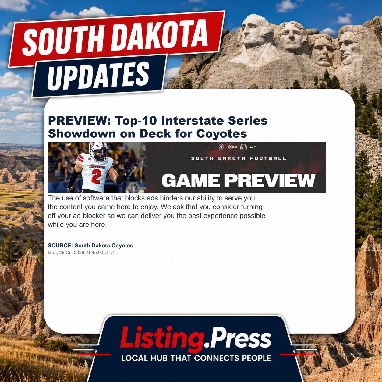 PREVIEW: Top-10 Interstate Series Showdown on Deck for Coyotes