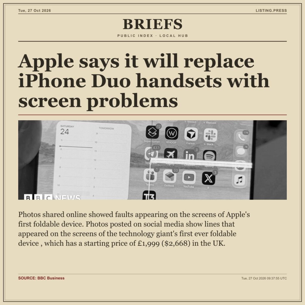Apple says it will replace iPhone Duo handsets with screen problems